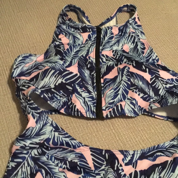 Pattern Zip top One Piece - Picture 2 of 5